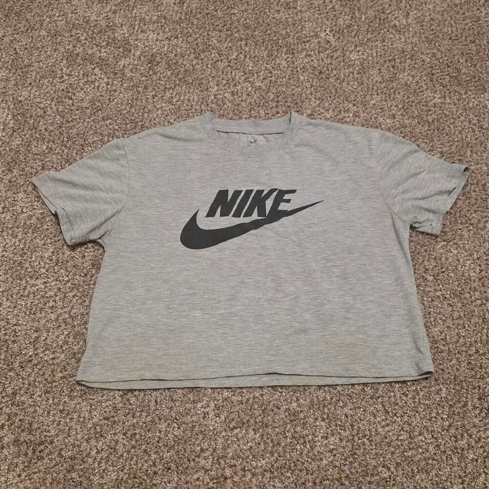 Nike Women's Grey Crop-top